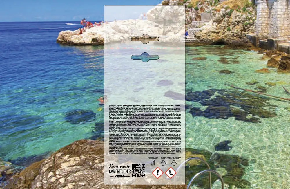 Customized car air freshener packaging template, fragrance:﻿Gree See Wellness